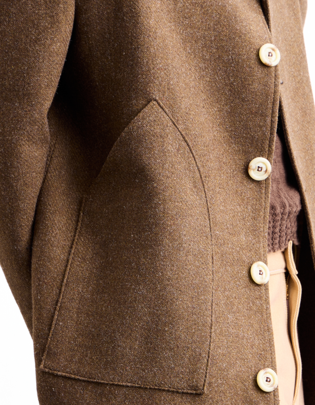 High-Neck Tweed Jacket