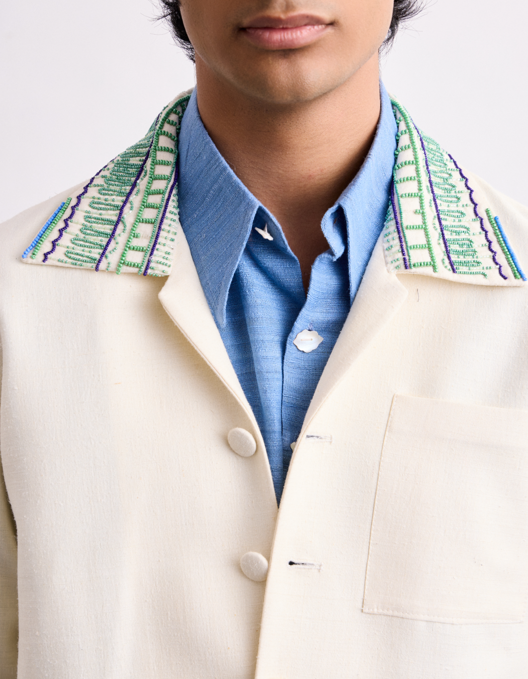 Stambha Beading Silk Jacket