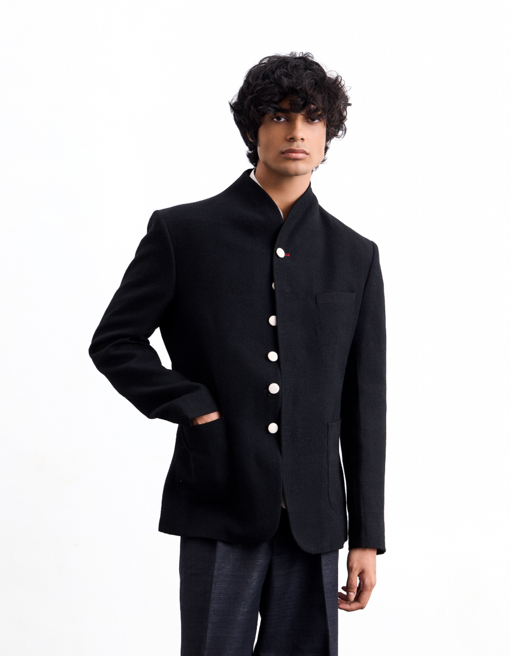 Kala Wool Bandhgala