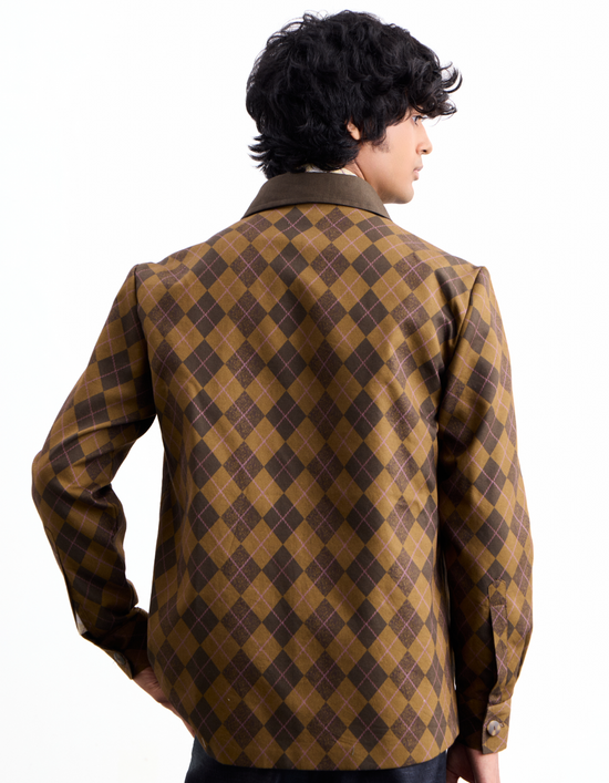 Argyle Print Overshirt