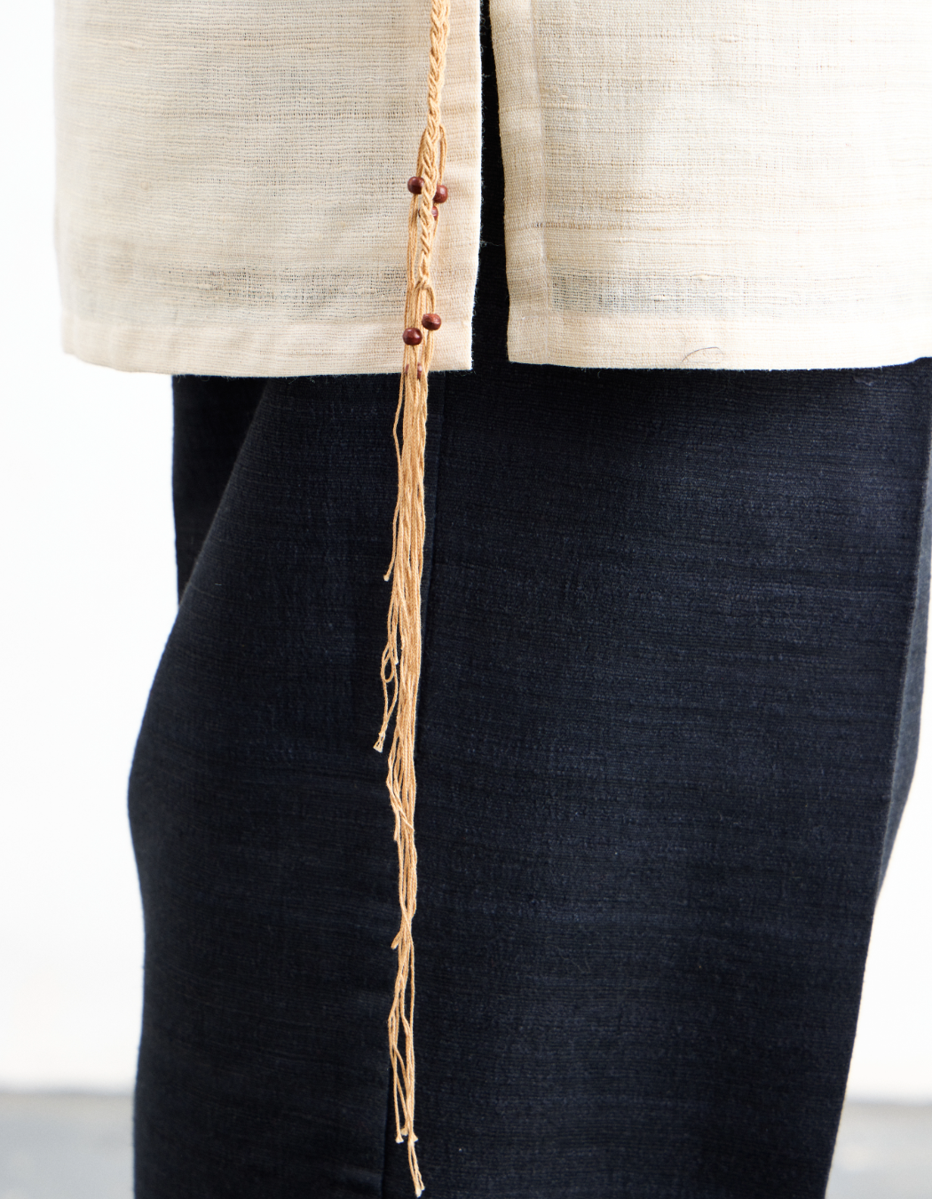 Crochet Khadi Silk Kurta
