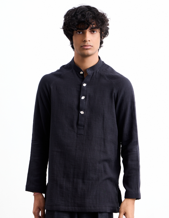 Siyah Kurta Shirt