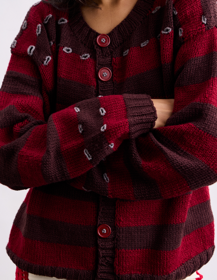 Scholastic Stripe Cardigan