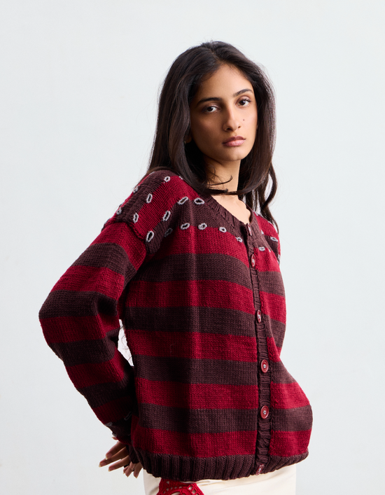 Scholastic Stripe Cardigan