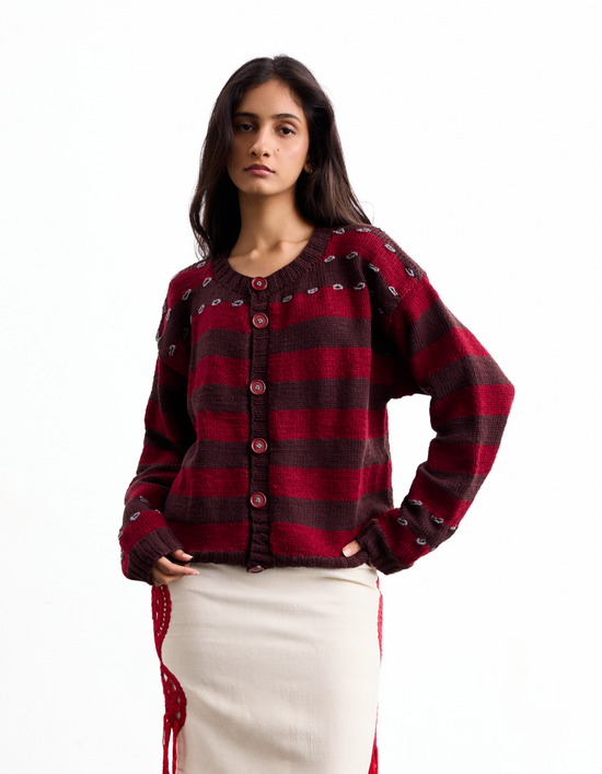 Scholastic Stripe Cardigan