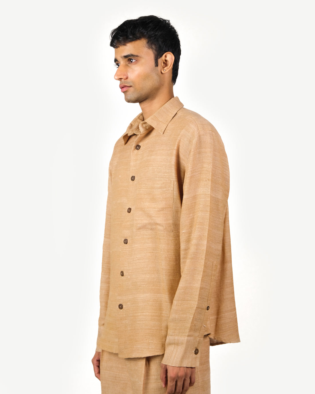 Beige Textured Shirt