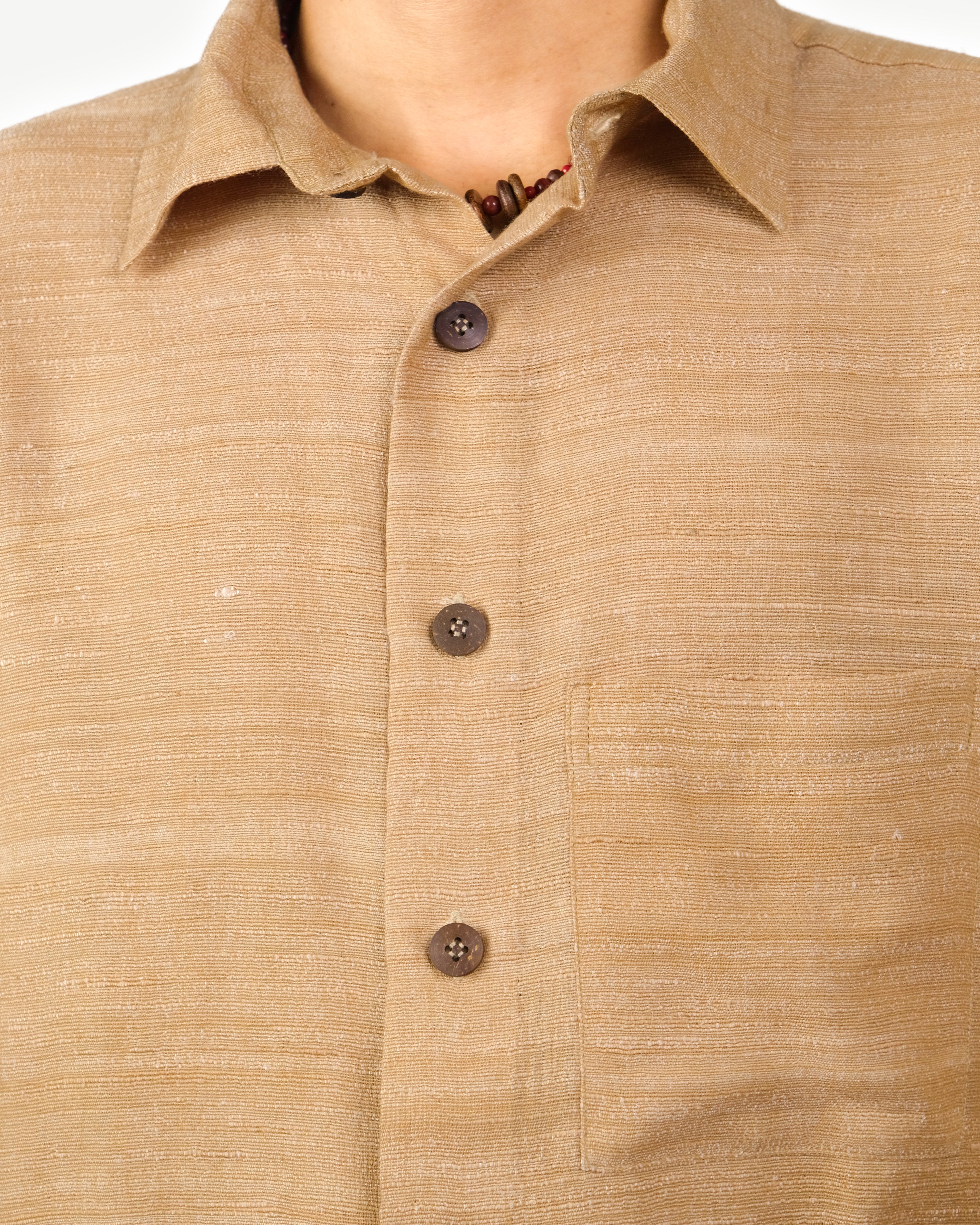 Beige Textured Shirt