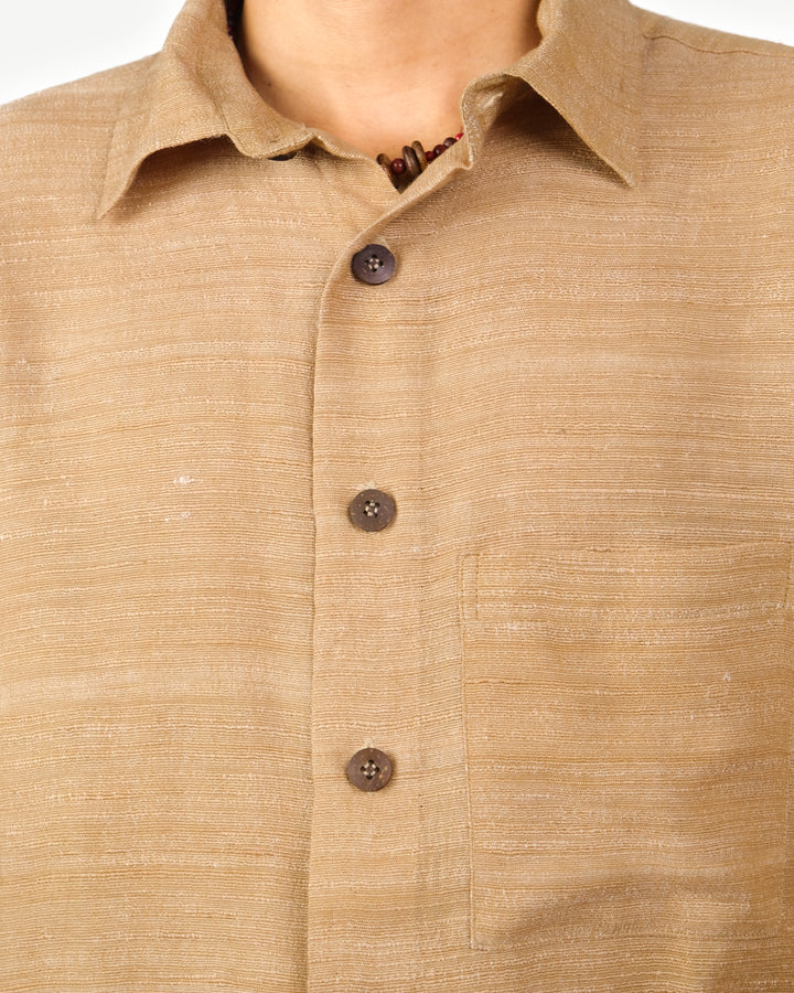 Beige Textured Shirt