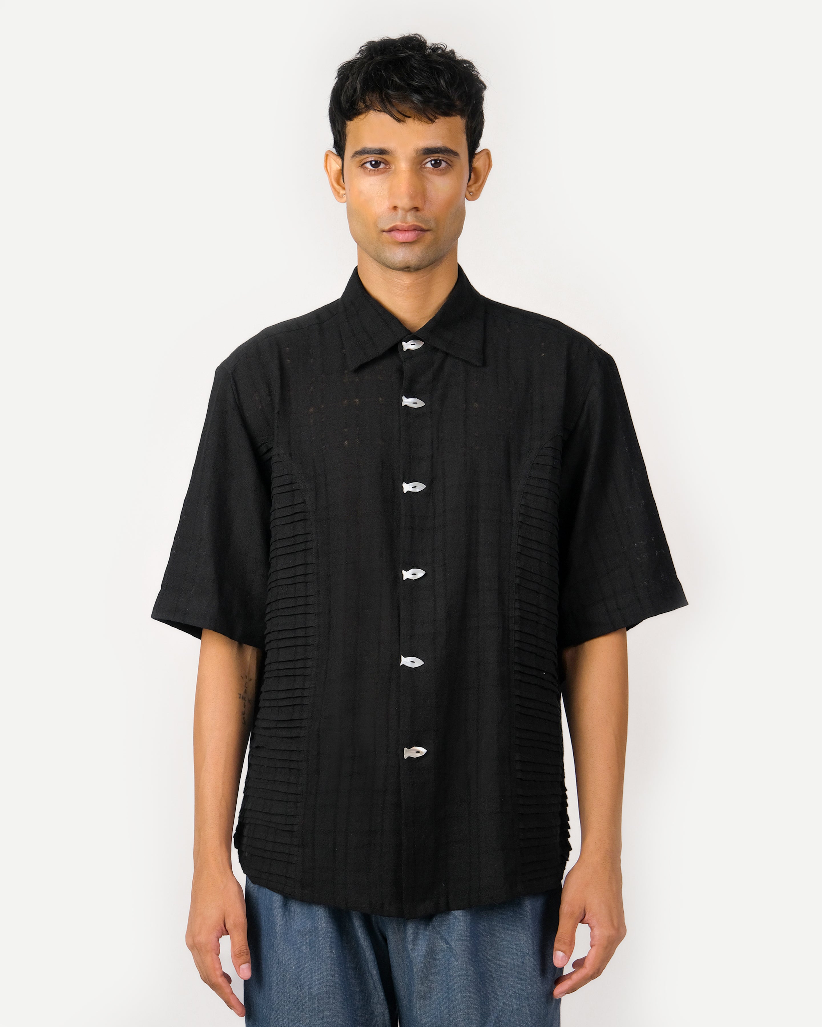 Machh Checks Pintucks Shirt