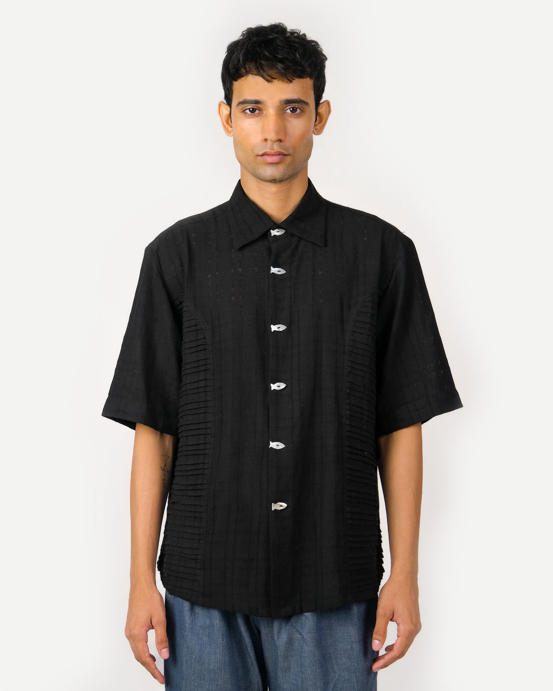 Machh Checks Pintucks Shirt