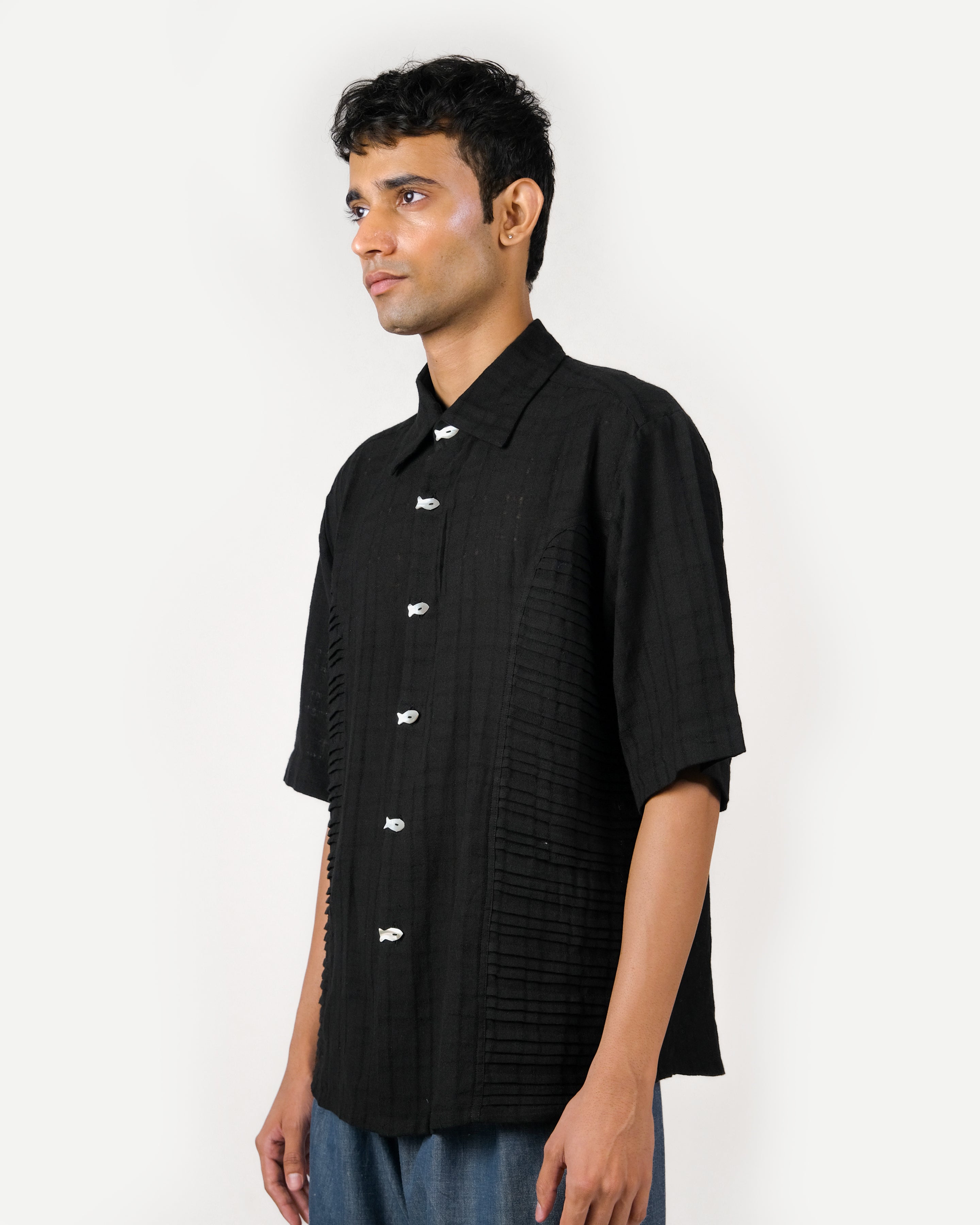 Machh Checks Pintucks Shirt