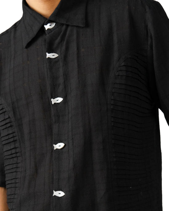 Machh Checks Pintucks Shirt
