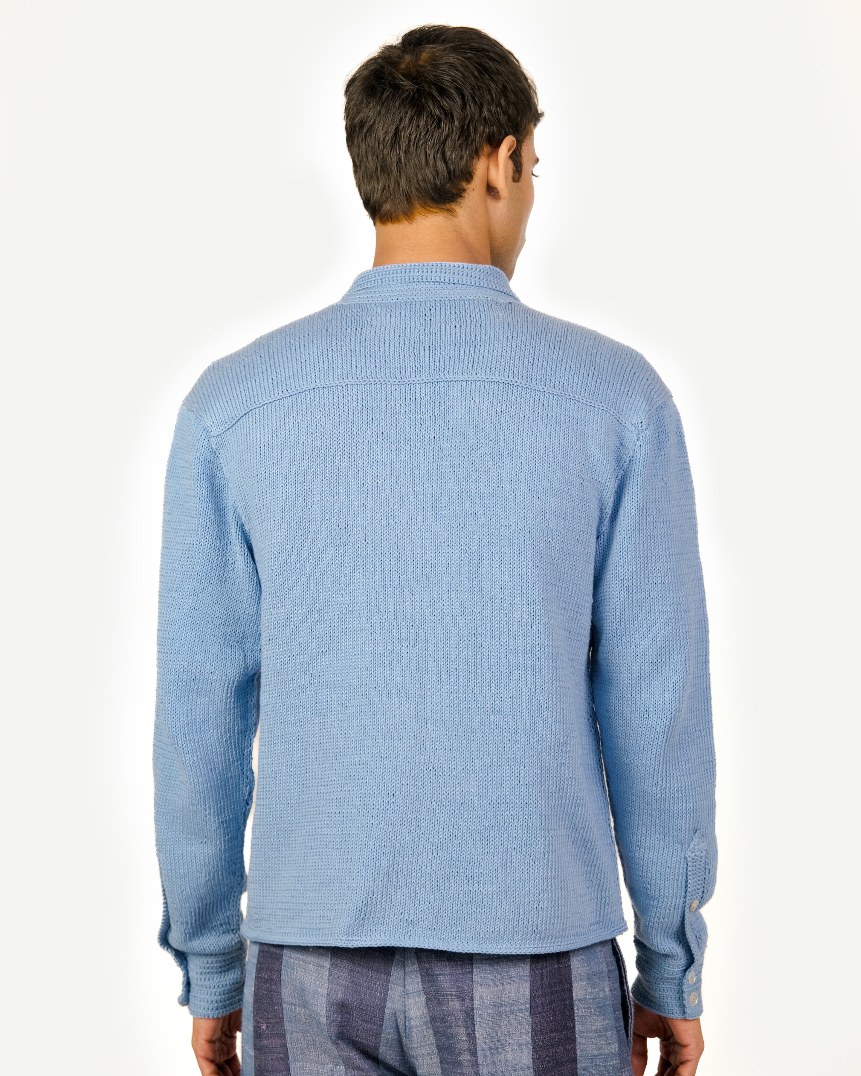 Oxford Blue Knit Shirt