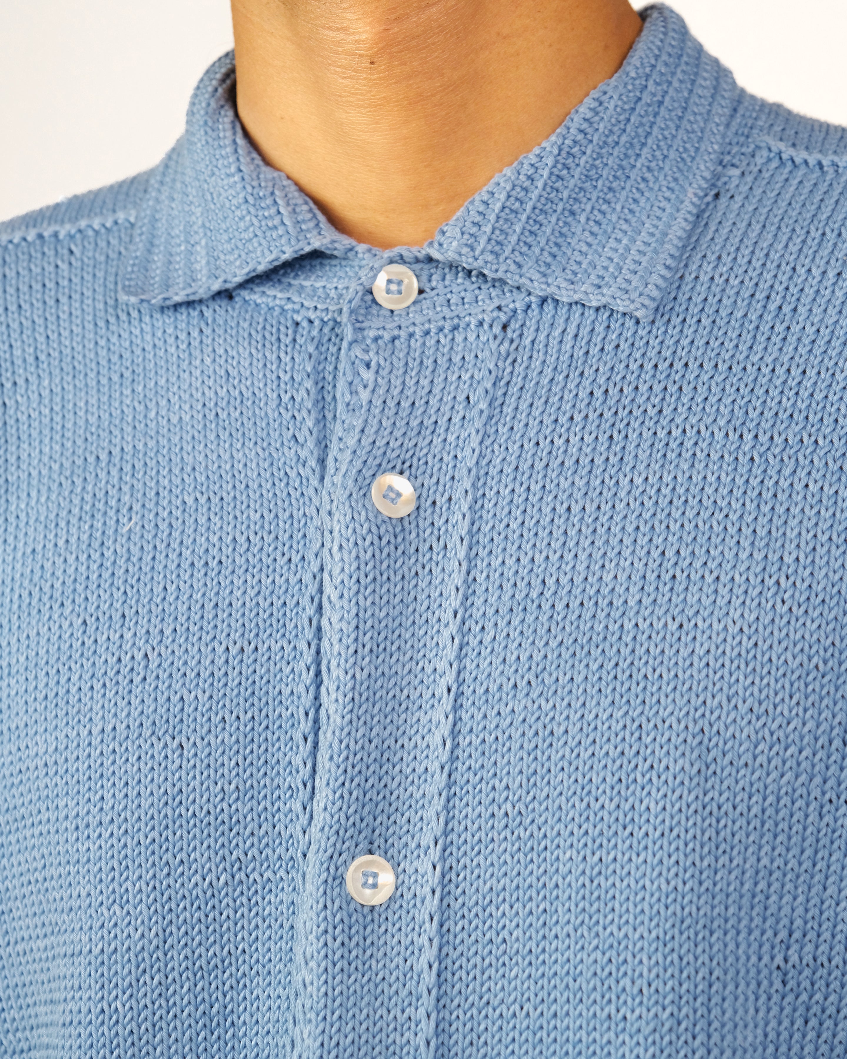 Oxford Blue Knit Shirt