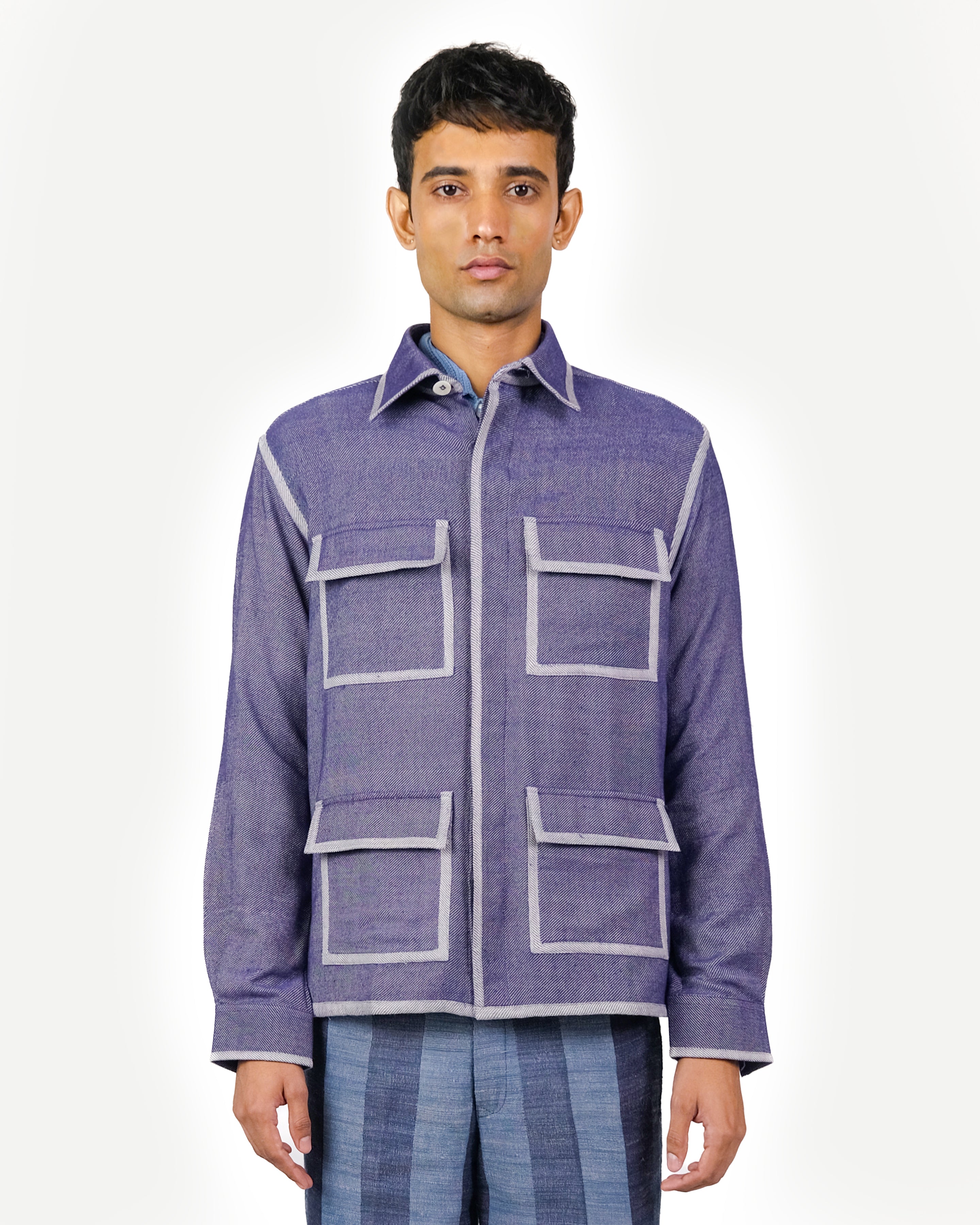 Violet Contrast Overshirt