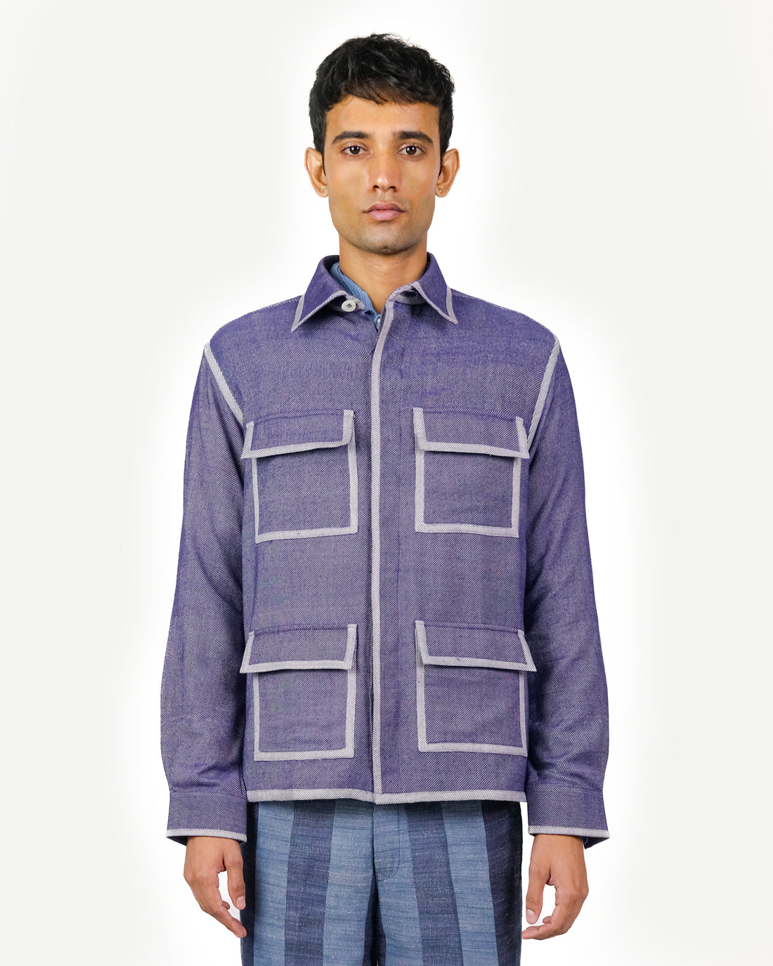 Violet Contrast Overshirt