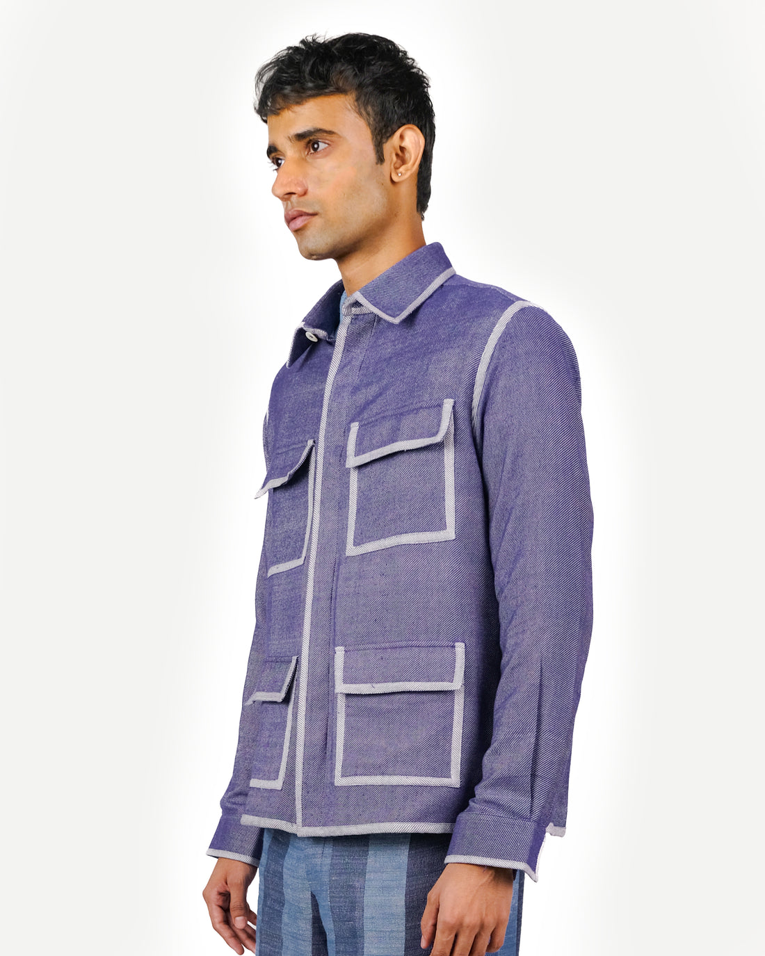 Violet Contrast Overshirt