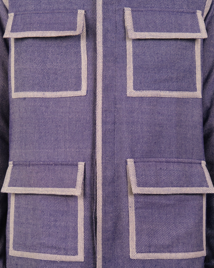 Violet Contrast Overshirt
