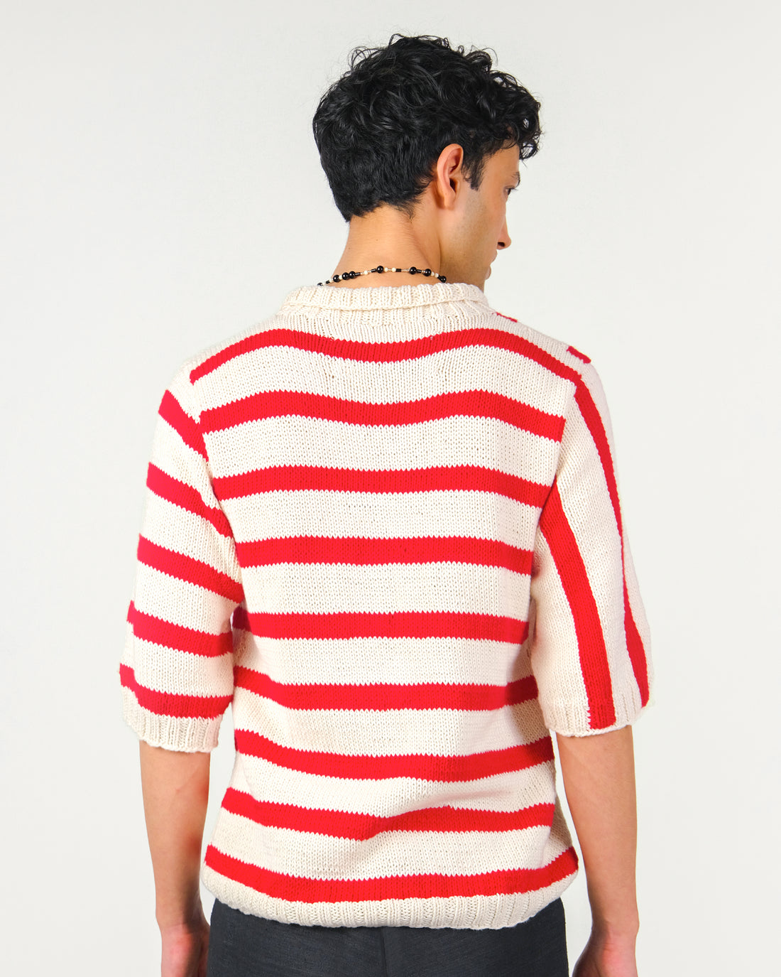 Two Tone Striped Polo