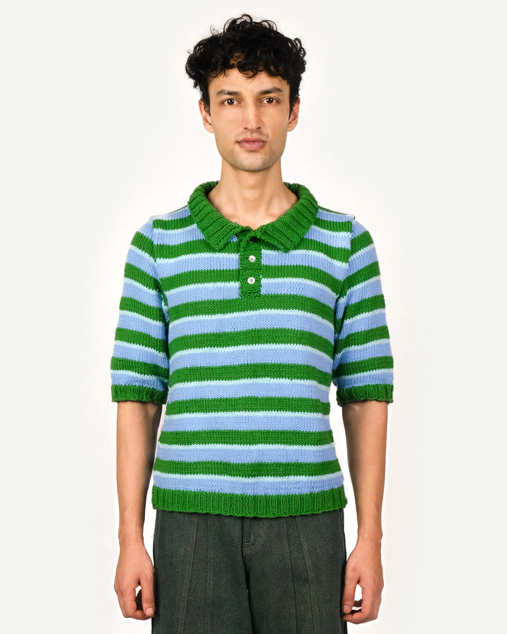 Three Tone Striped Polo