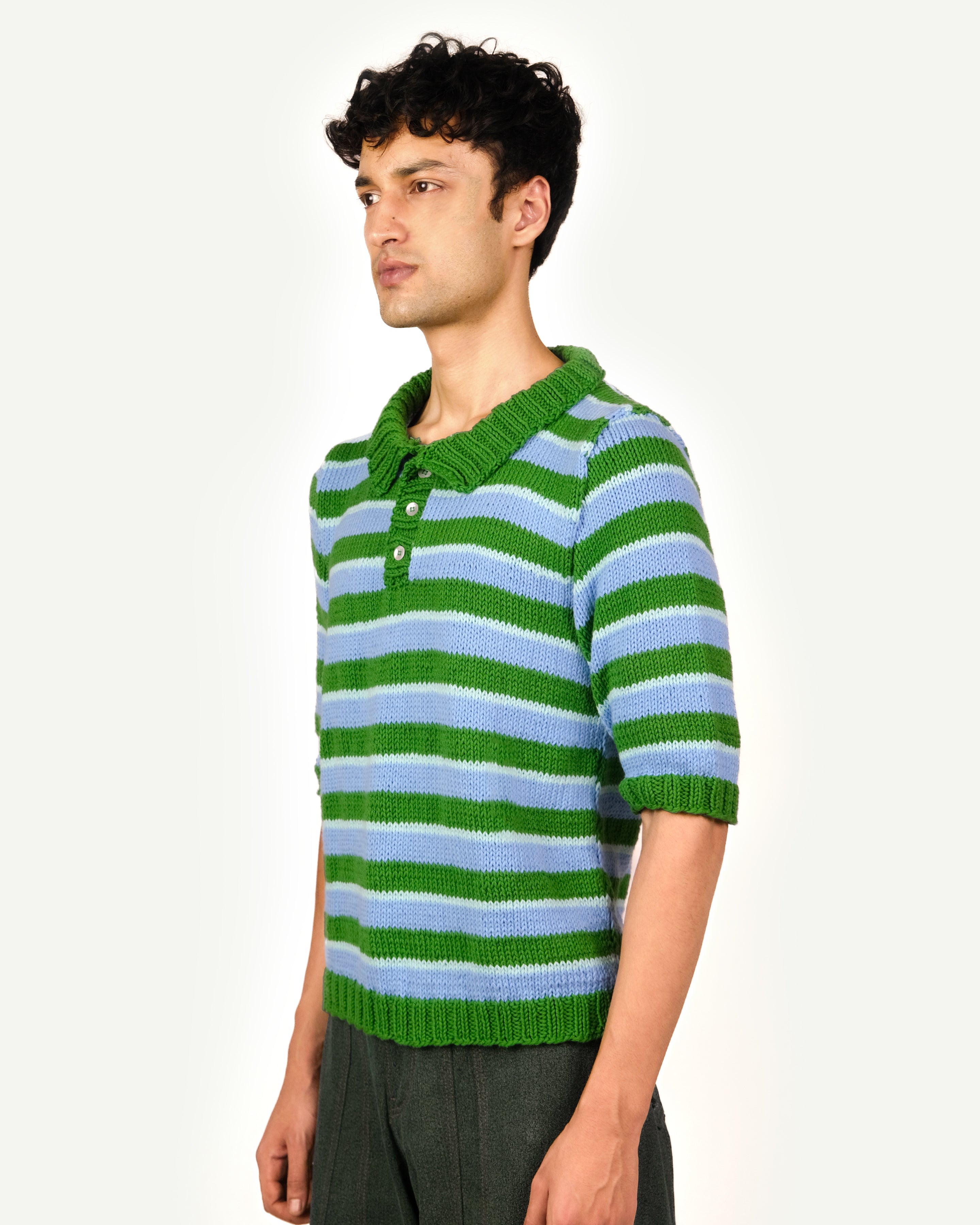 Three Tone Striped Polo