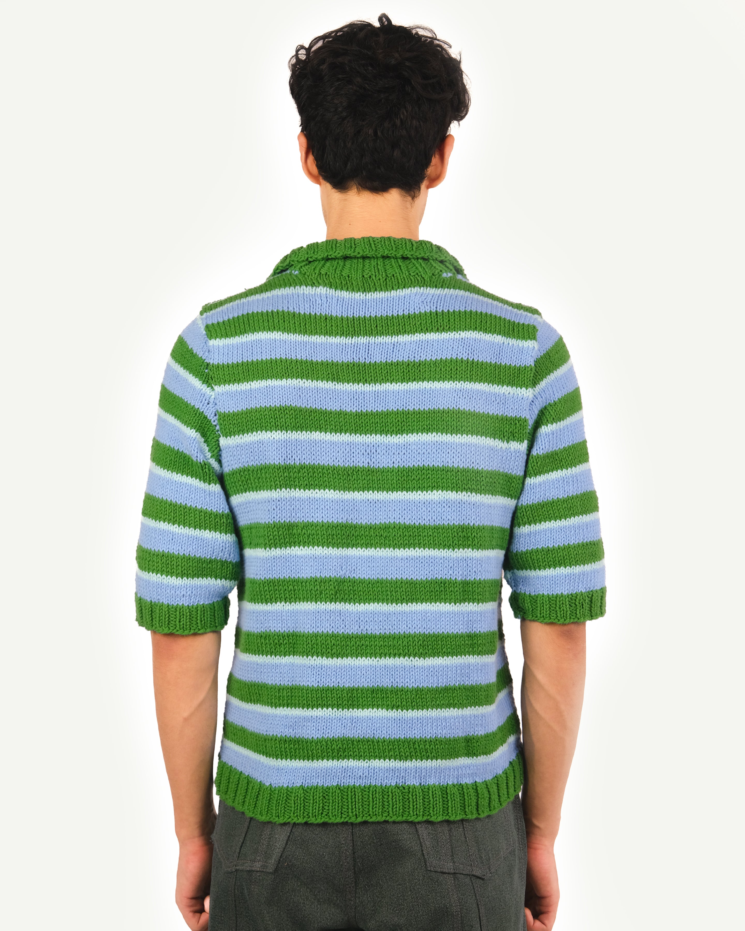 Three Tone Striped Polo