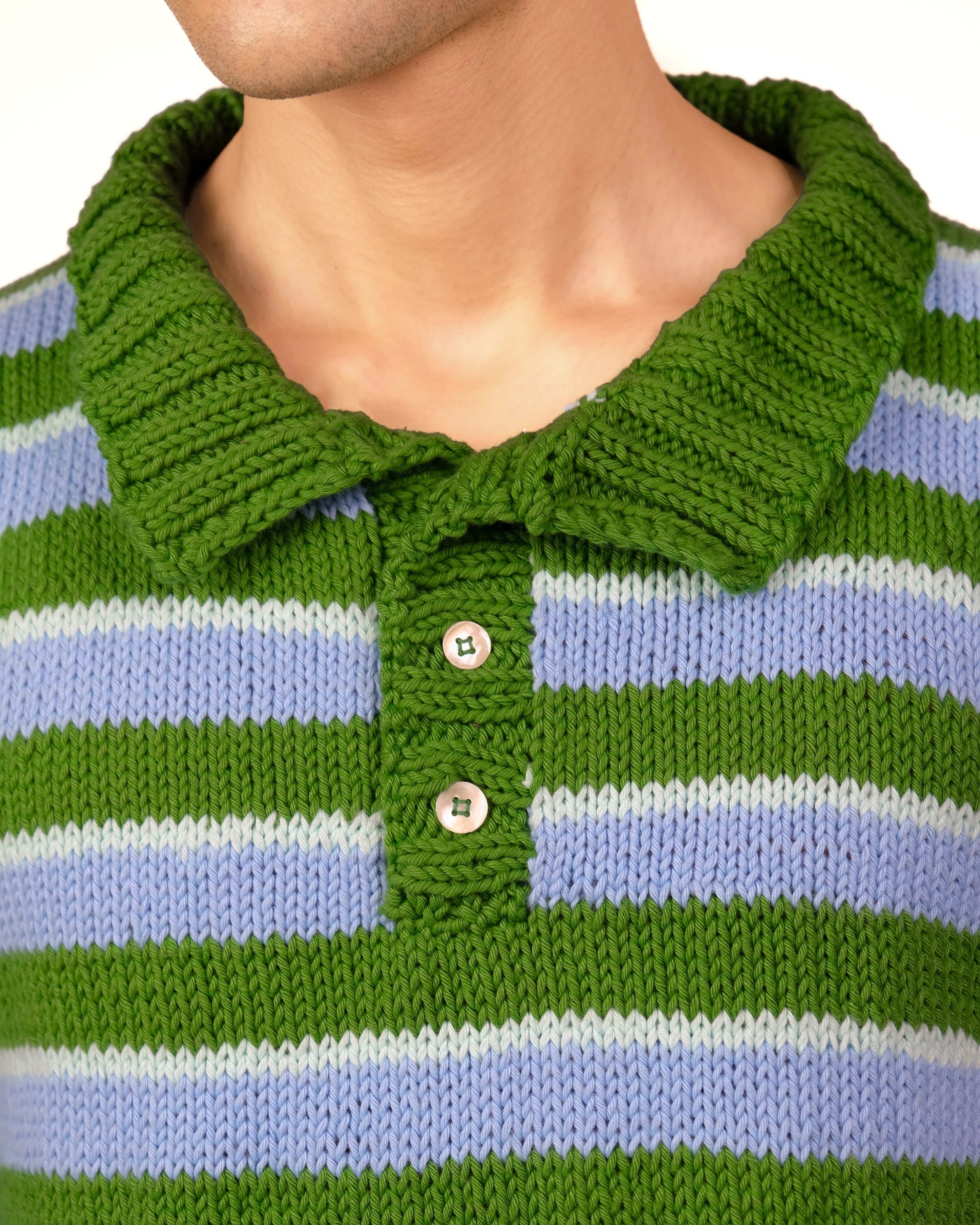 Three Tone Striped Polo